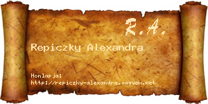 Repiczky Alexandra névjegykártya