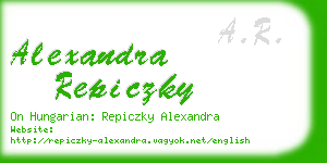 alexandra repiczky business card